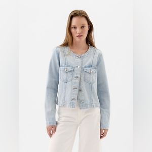 GAP collarless demin jacket